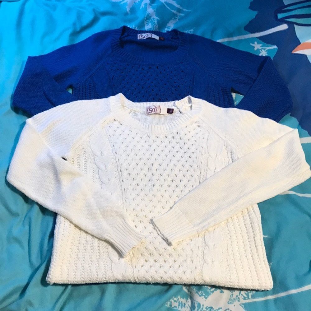 🔹Blue & White Sweaters Junior’s XS